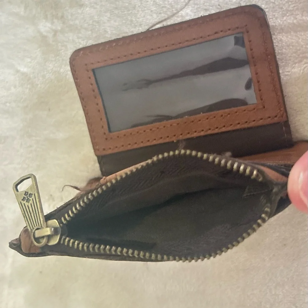 Vintage Map Print Leather Card Holder